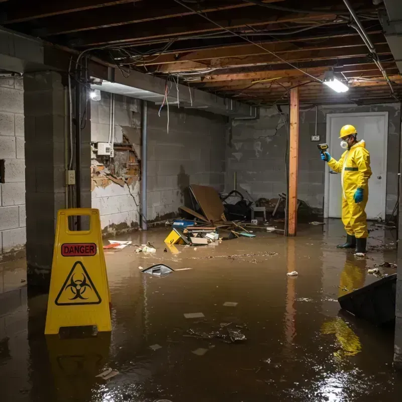 Flooded Basement Electrical Hazard in Cook County, IL Property